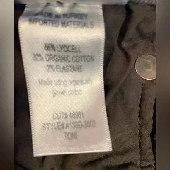 NWT AGOLDE “Toni Feral” black frayed 5 pocket stretch  straight denim jean 32 - Picture 7 of 7